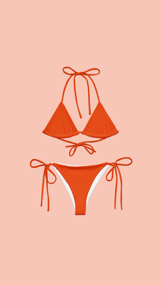 Bikini recyclé "Orange mécanique"