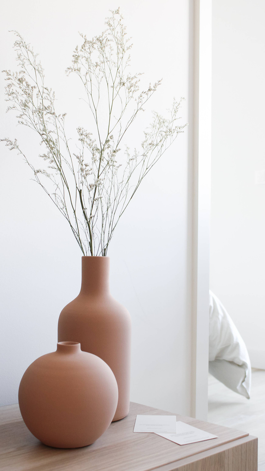 Vase beige en céramique écologique